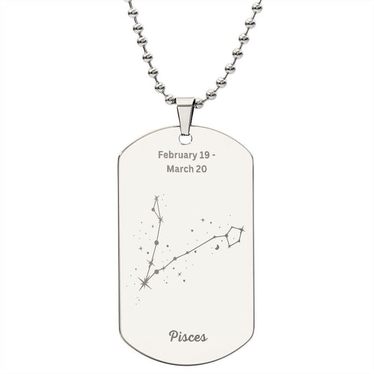 Pisces Stars - Dog Tag Necklace - Sweet Sentimental GiftsPisces Stars - Dog Tag NecklaceDog TagSOFSweet Sentimental GiftsSO-9507548Pisces Stars - Dog Tag NecklaceNoPolished Stainless Steel392827607839