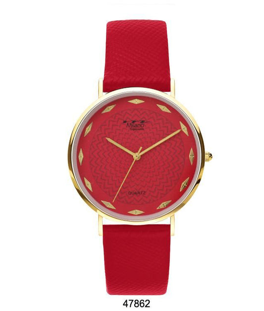Puetezo Sexy Red - Sweet Sentimental GiftsPuetezo Sexy RedWomen's WatchOlive MissySweet Sentimental Gifts47862Milano Expressions Vegan Leather Strap Watch190213948333