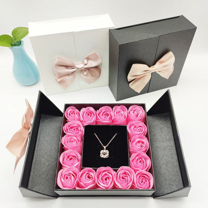 Rose Soap Gift Box with "I LOVE YOU" Message Necklace - Sweet Sentimental GiftsRose Soap Gift Box with "I LOVE YOU" Message NecklaceNecklaceEternal RoseSweet Sentimental Gifts3256801776570490-black style 1Rose Soap Gift Box with "I LOVE YOU" Message NecklaceBlack Box w/ Rose Color Message Necklace517141956856