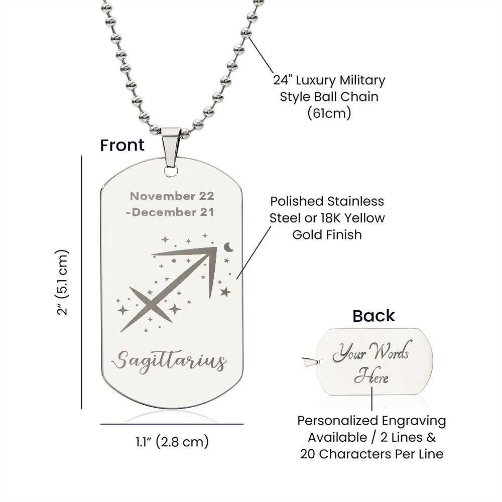 Sagittarius Sign - Dog Tag Necklace - Sweet Sentimental GiftsSagittarius Sign - Dog Tag NecklaceDog TagSOFSweet Sentimental GiftsSO-9507690Sagittarius Sign - Dog Tag NecklaceYesPolished Stainless Steel790251387547