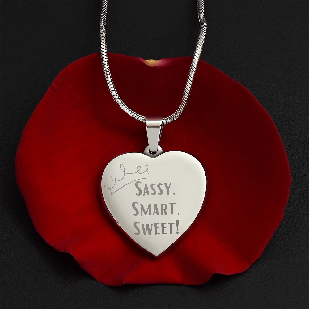 Sassy, Smart, Sweet! - Necklace - Sweet Sentimental GiftsSassy, Smart, Sweet! - NecklaceNecklaceSOFSweet Sentimental GiftsSO-9294091Sassy, Smart, Sweet! - NecklaceYesPolished Stainless Steel887098562401