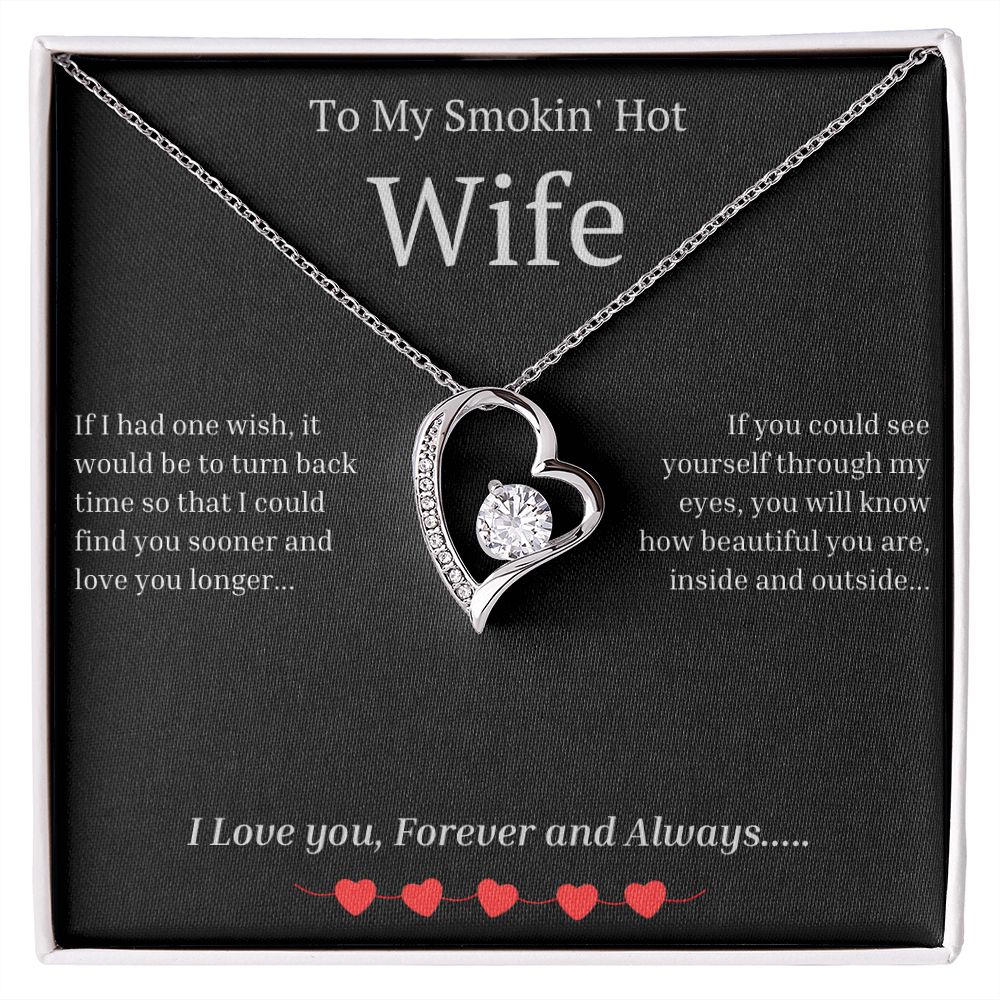 Smokin' Hot Wife Forever Love Necklace - Sweet Sentimental GiftsSmokin' Hot Wife Forever Love NecklaceNecklaceSOFSweet Sentimental GiftsSO-8666542Smokin' Hot Wife Forever Love NecklaceStandard Box14k White Gold Finish740027260734
