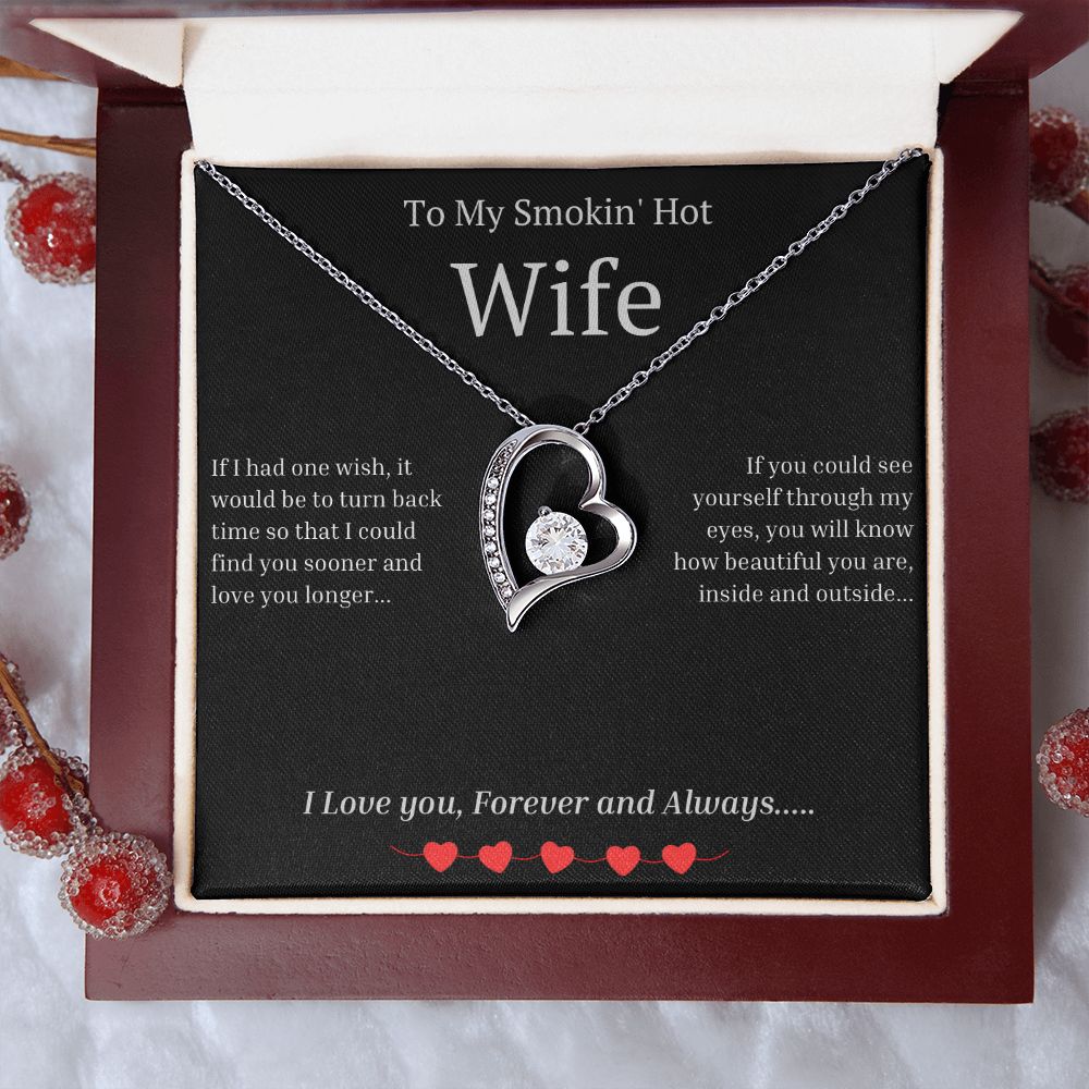 Smokin' Hot Wife Forever Love Necklace - Sweet Sentimental GiftsSmokin' Hot Wife Forever Love NecklaceNecklaceSOFSweet Sentimental GiftsSO-8666544Smokin' Hot Wife Forever Love NecklaceLuxury Box14k White Gold Finish756245289686
