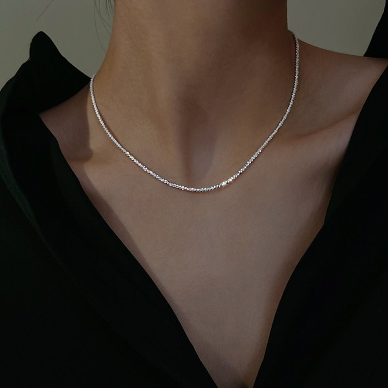 Sparkling Clavicle Chain Choker Necklace - Sweet Sentimental GiftsSparkling Clavicle Chain Choker NecklaceNecklaceMiqiaoSweet Sentimental Gifts3256802592073996-Anklet-45cmSparkling Clavicle Chain Choker Necklace45cmAnklet208929340744