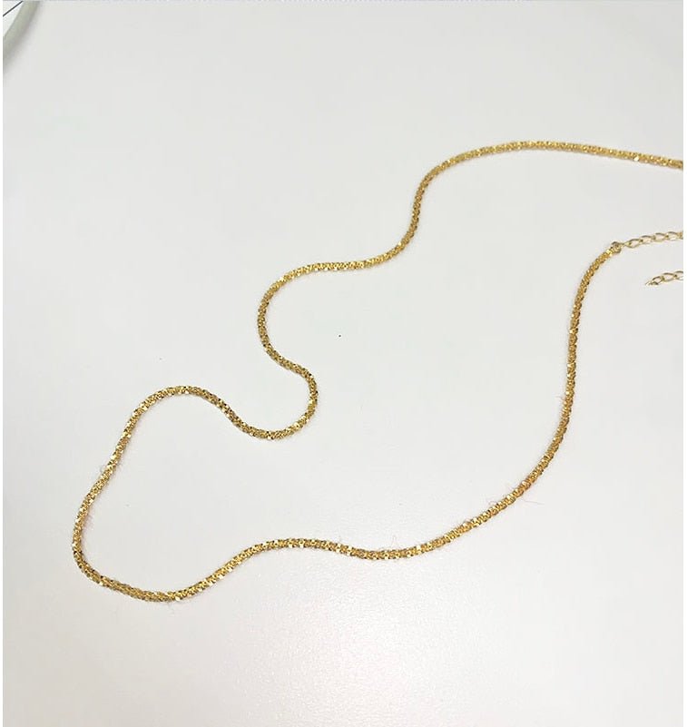 Sparkling Clavicle Chain Choker Necklace - Sweet Sentimental GiftsSparkling Clavicle Chain Choker NecklaceNecklaceMiqiaoSweet Sentimental Gifts3256802592073996-Gold-45cmSparkling Clavicle Chain Choker Necklace45cmGold878450433347