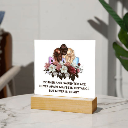 Square Acrylic Never Apart Plaque - Sweet Sentimental GiftsSquare Acrylic Never Apart PlaqueFashion PlaqueSOFSweet Sentimental GiftsSO-10334576Square Acrylic Never Apart PlaqueWooden Base310780782165