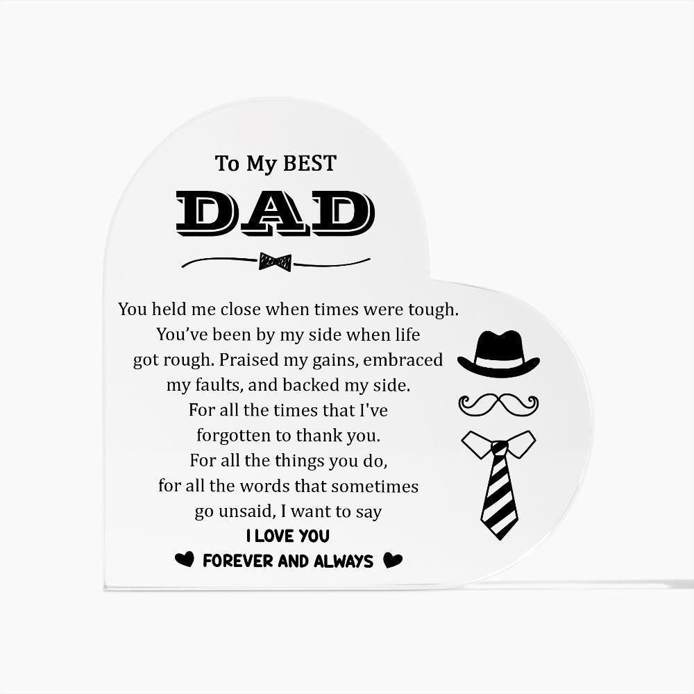 To My Best Dad, Happy Father's Day Heart Plaque - Sweet Sentimental GiftsTo My Best Dad, Happy Father's Day Heart PlaqueFashion PlaqueSOFSweet Sentimental GiftsSO-10644254To My Best Dad, Happy Father's Day Heart Plaque650291187425