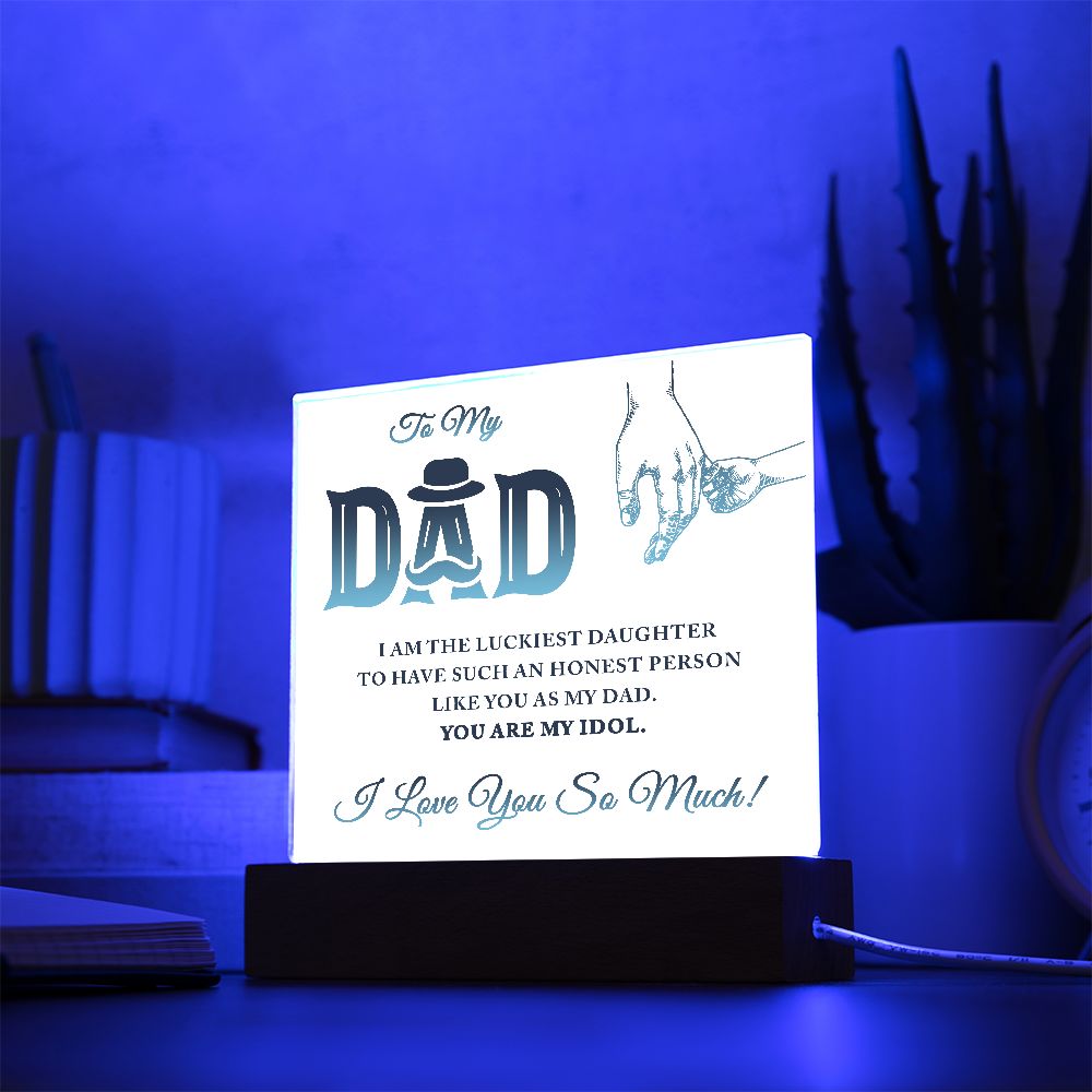 To My Dad Father's Day Square Acrylic Plaque - Sweet Sentimental GiftsTo My Dad Father's Day Square Acrylic PlaqueFashion PlaqueSOFSweet Sentimental GiftsSO-10644081To My Dad Father's Day Square Acrylic PlaqueAcrylic Square with LED Base302249475411