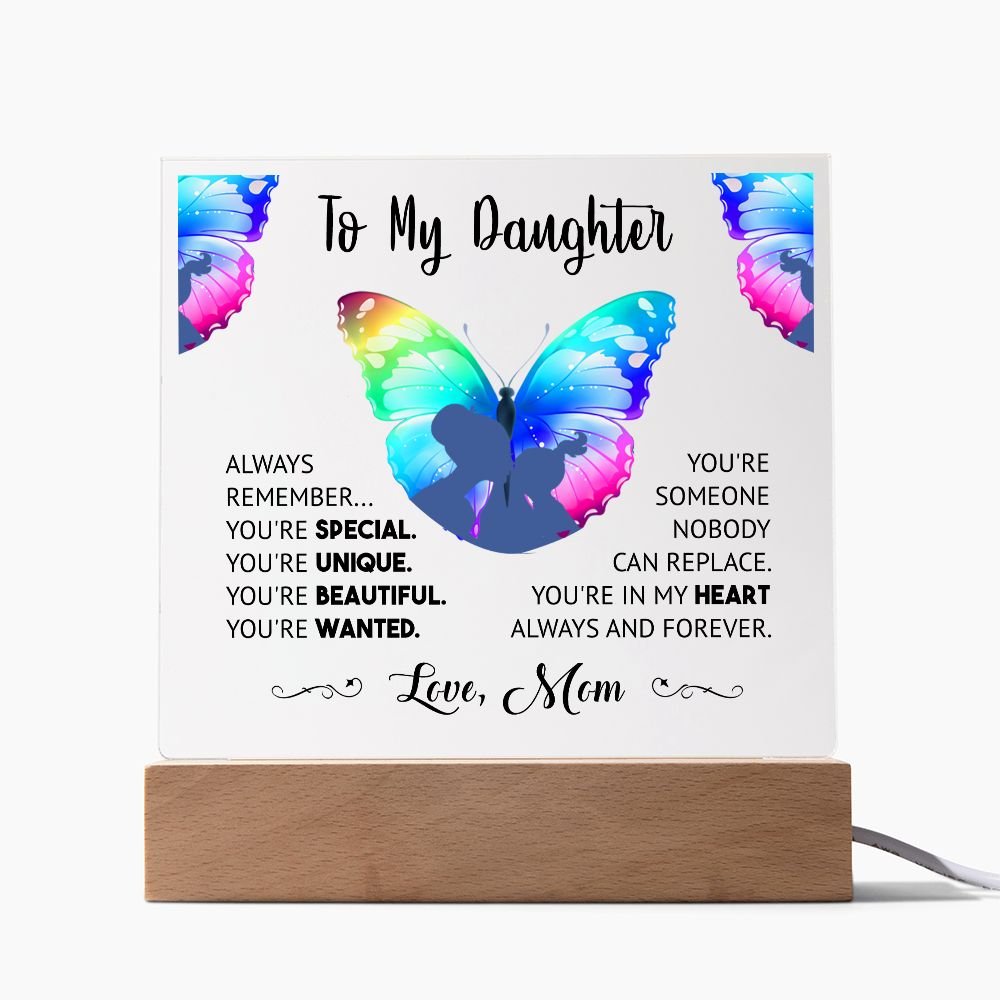 To My Daughter Love Mom Plaque - Sweet Sentimental GiftsTo My Daughter Love Mom PlaqueFashion PlaqueSOFSweet Sentimental GiftsSO-10263513To My Daughter Love Mom PlaqueWooden Base796968574874