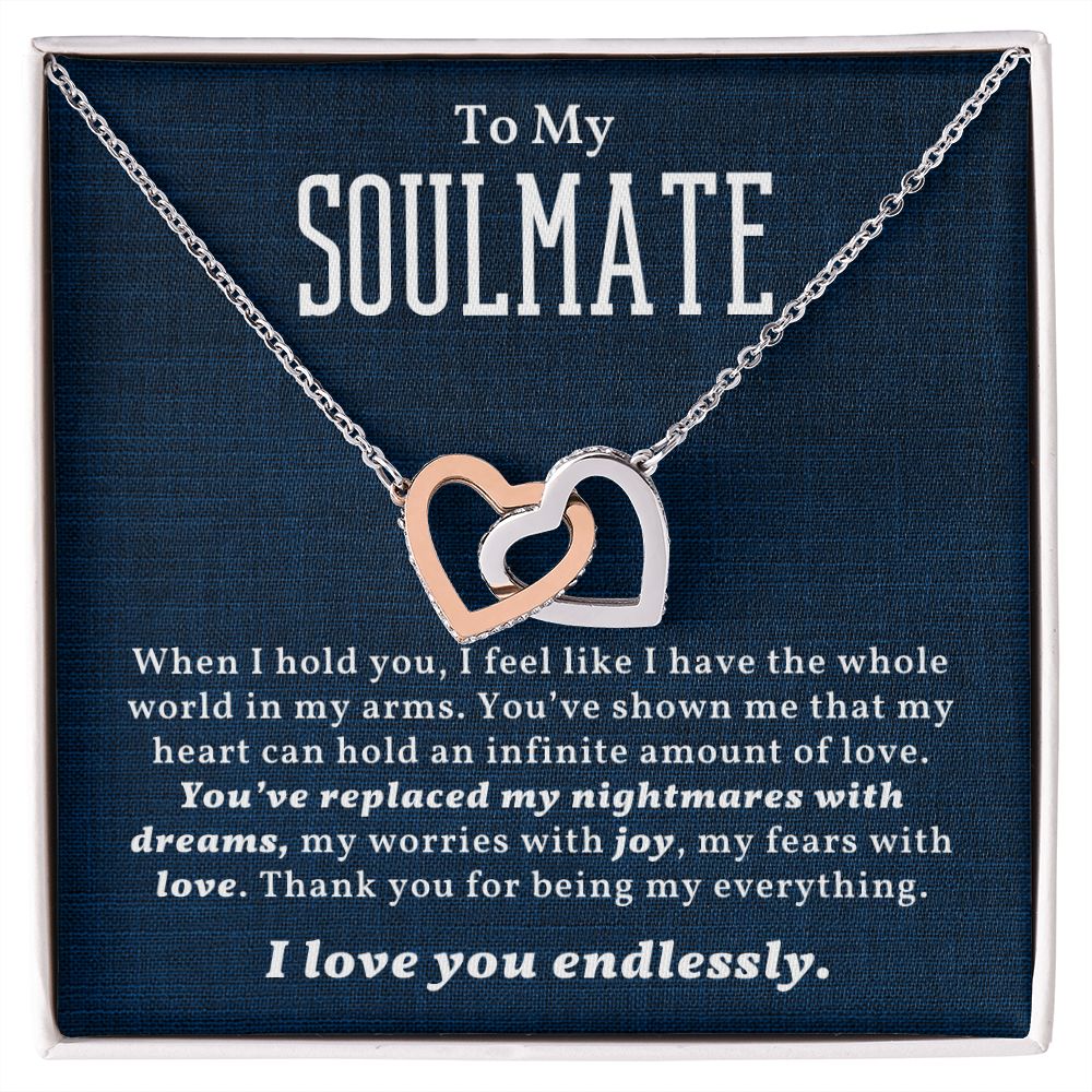 To My Soulmate - I Love You Endlessly - Sweet Sentimental GiftsTo My Soulmate - I Love You EndlesslyNecklaceSOFSweet Sentimental GiftsSO-9363588To My Soulmate - I Love You EndlesslyStandard BoxPolished Stainless Steel & Rose Gold Finish087566931085