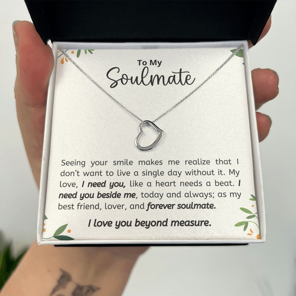 To My Soulmate - I Need You - Sweet Sentimental GiftsTo My Soulmate - I Need YouNecklaceSOFSweet Sentimental GiftsSO-9277835To My Soulmate - I Need YouStandard Box14K White Gold Finish118798488303
