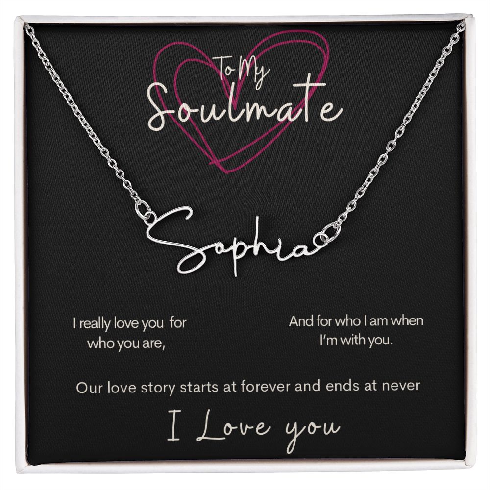 To My Soulmate - Name - Sweet Sentimental GiftsTo My Soulmate - NameNecklaceSOFSweet Sentimental GiftsSO-9287873To My Soulmate - NameStandard BoxPolished Stainless Steel697193960558