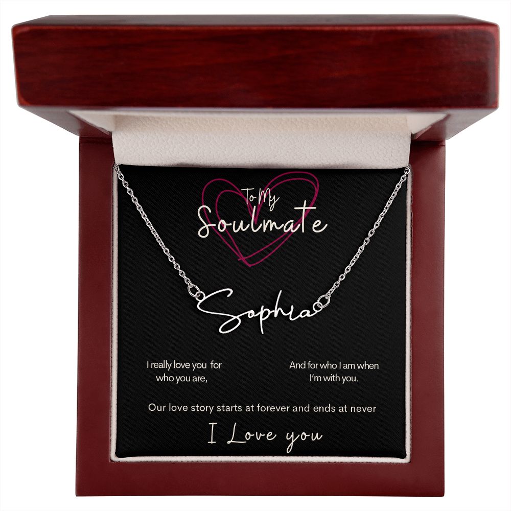 To My Soulmate - Name - Sweet Sentimental GiftsTo My Soulmate - NameNecklaceSOFSweet Sentimental GiftsSO-9287879To My Soulmate - NameLuxury BoxPolished Stainless Steel013607935491