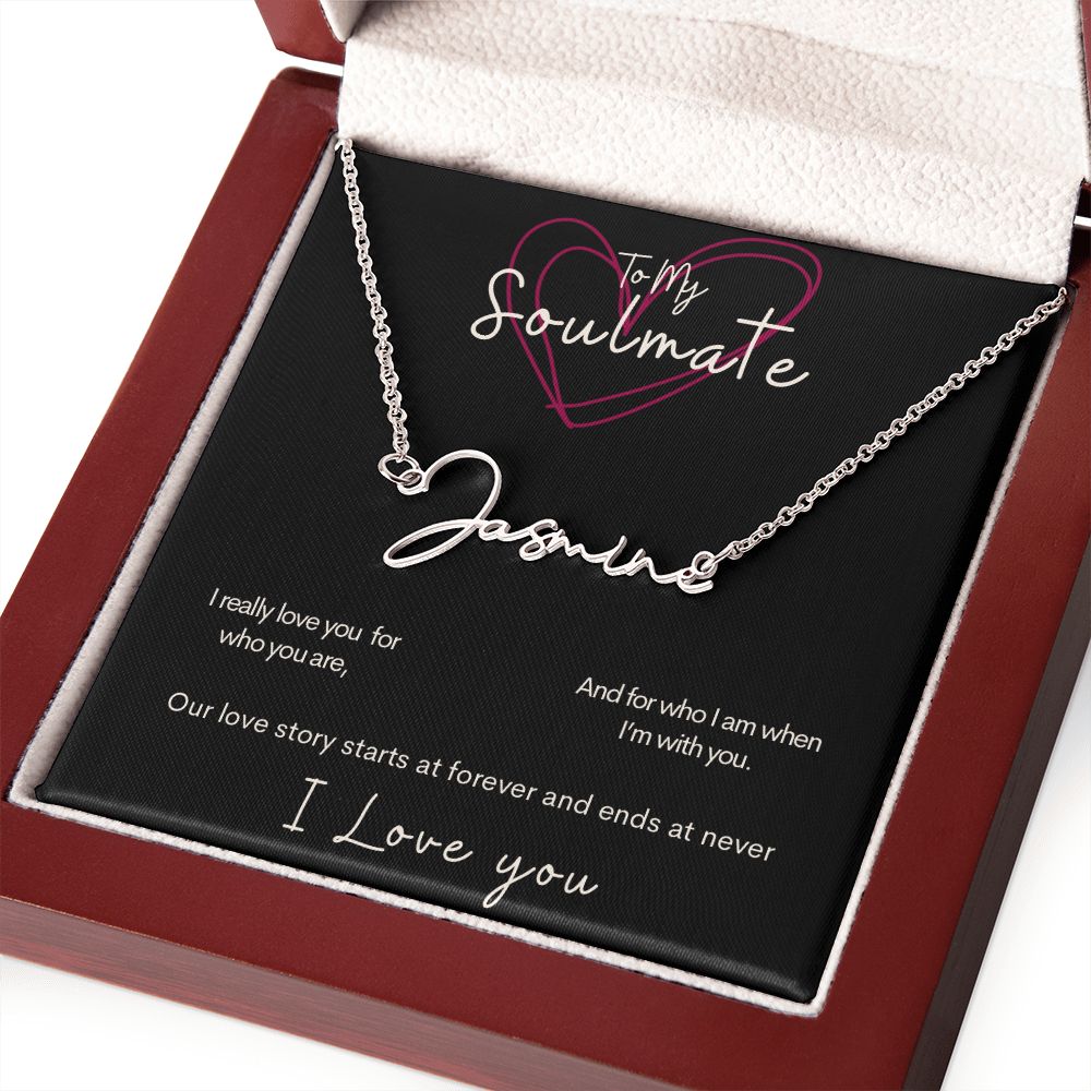 To My Soulmate - Name - Sweet Sentimental GiftsTo My Soulmate - NameNecklaceSOFSweet Sentimental GiftsSO-9287879To My Soulmate - NameLuxury BoxPolished Stainless Steel013607935491