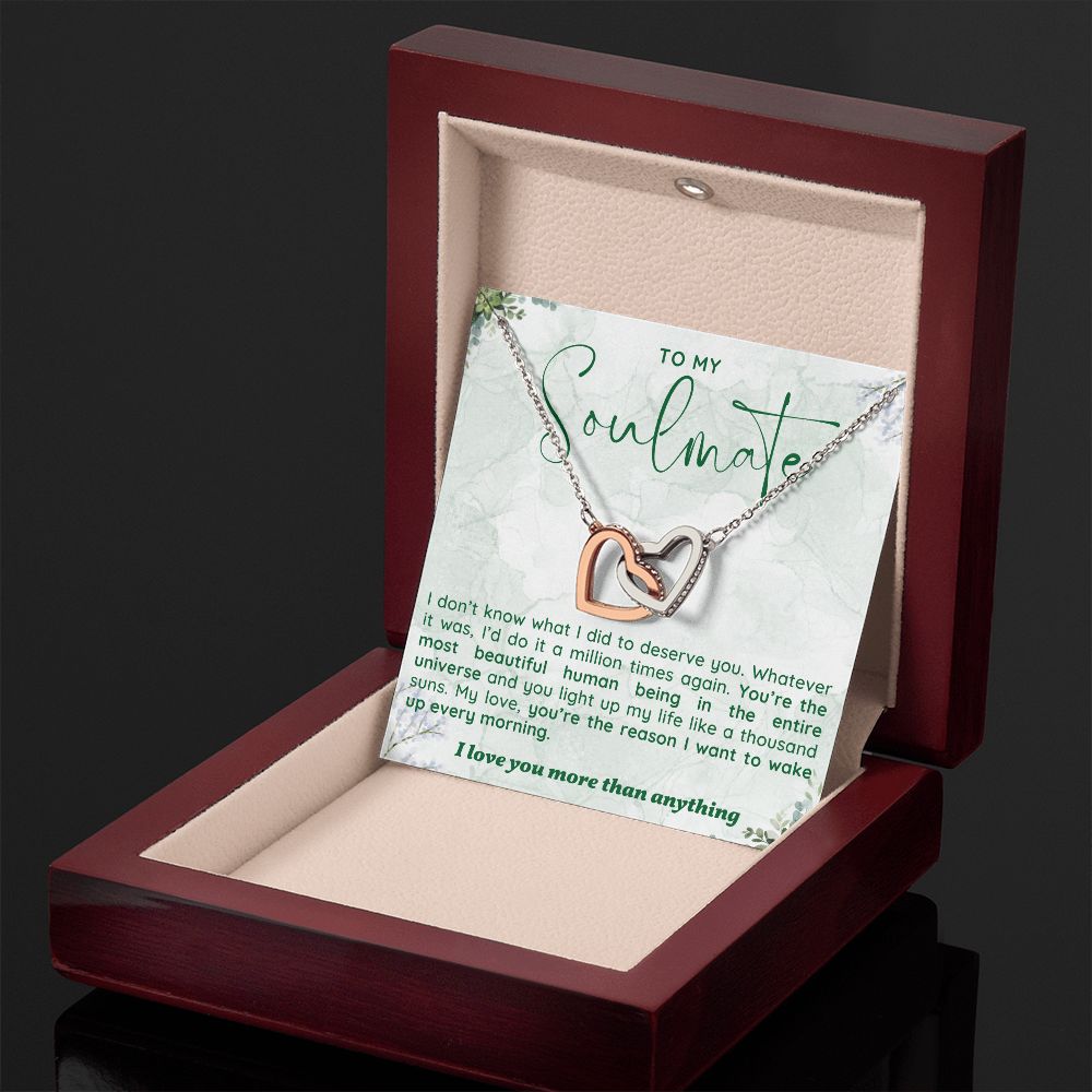 To My Soulmate - The Most Beautiful Human Being - Sweet Sentimental GiftsTo My Soulmate - The Most Beautiful Human BeingNecklaceSOFSweet Sentimental GiftsSO-9277855To My Soulmate - The Most Beautiful Human BeingLuxury BoxPolished Stainless Steel & Rose Gold Finish502739119515