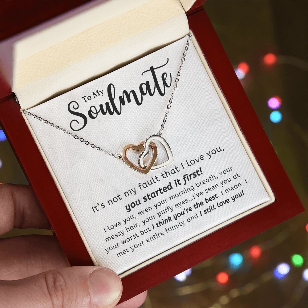 To My Soulmate - You Started It First - Sweet Sentimental GiftsTo My Soulmate - You Started It FirstNecklaceSOFSweet Sentimental GiftsSO-9363717To My Soulmate - You Started It FirstLuxury BoxPolished Stainless Steel & Rose Gold Finish026877669492