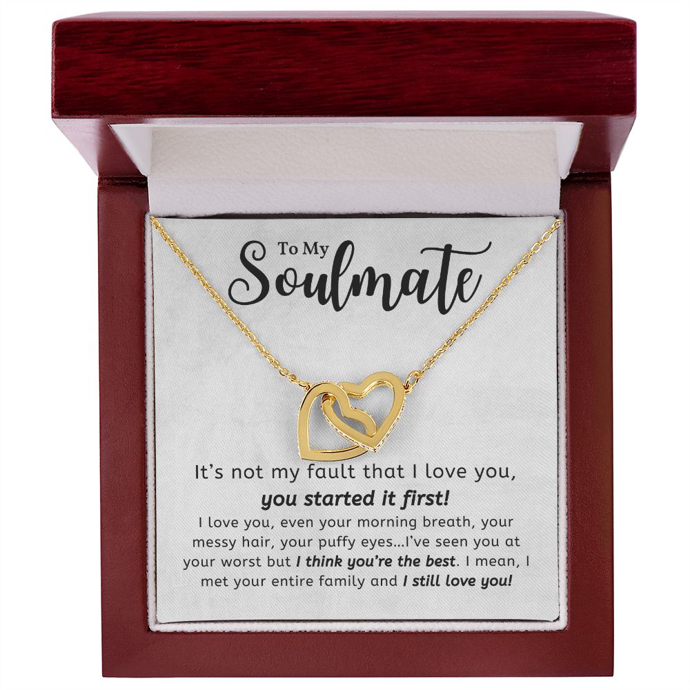To My Soulmate - You Started It First - Sweet Sentimental GiftsTo My Soulmate - You Started It FirstNecklaceSOFSweet Sentimental GiftsSO-9363718To My Soulmate - You Started It FirstLuxury Box18K Yellow Gold Finish594017484903