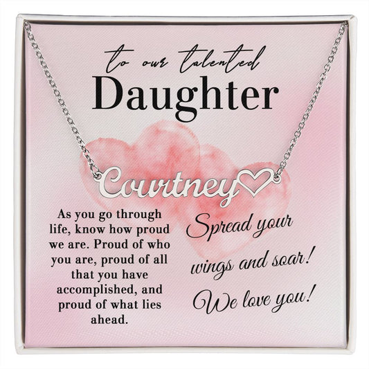 To our Talented Daughter; I Am Proud Of You, Gift For Daughter From Mom, Daughter's Necklace, Mother's Day Gifts, Mother And Daughter - Sweet Sentimental GiftsTo our Talented Daughter; I Am Proud Of You, Gift For Daughter From Mom, Daughter's Necklace, Mother's Day Gifts, Mother And DaughterNecklaceSOFSweet Sentimental GiftsSO-10070444To our Talented Daughter; I Am Proud Of You, Gift For Daughter From Mom, Daughter's Necklace, Mother's Day Gifts, Mother And DaughterStandard BoxPolished Stainless