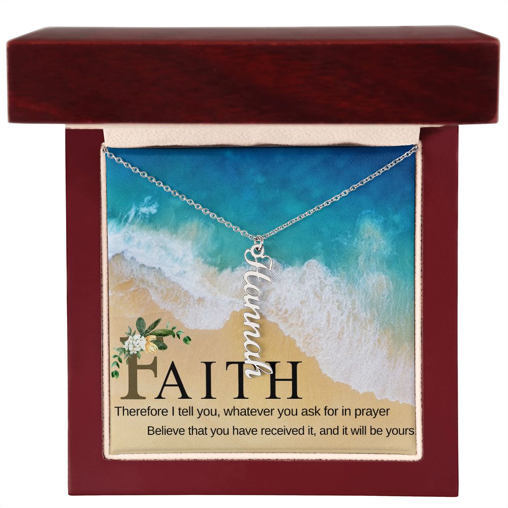 Vertical Name Necklace - Faith Message - Sweet Sentimental GiftsVertical Name Necklace - Faith MessageNecklaceSOFSweet Sentimental GiftsSO-10090321Vertical Name Necklace - Faith MessageStandard Box18k Yellow Gold Finish174344473537