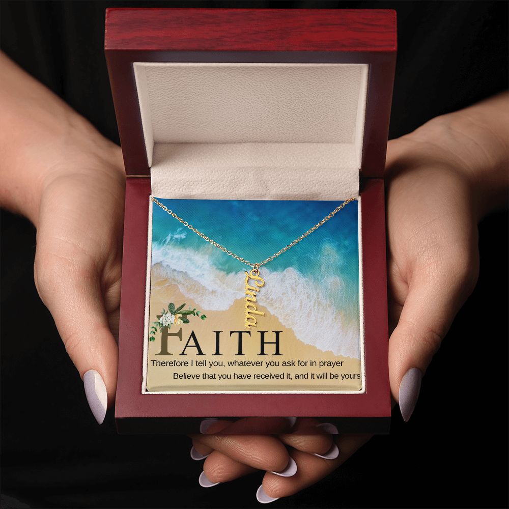 Vertical Name Necklace - Faith Message - Sweet Sentimental GiftsVertical Name Necklace - Faith MessageNecklaceSOFSweet Sentimental GiftsSO-10090323Vertical Name Necklace - Faith MessageLuxury Box18k Yellow Gold Finish479187653024