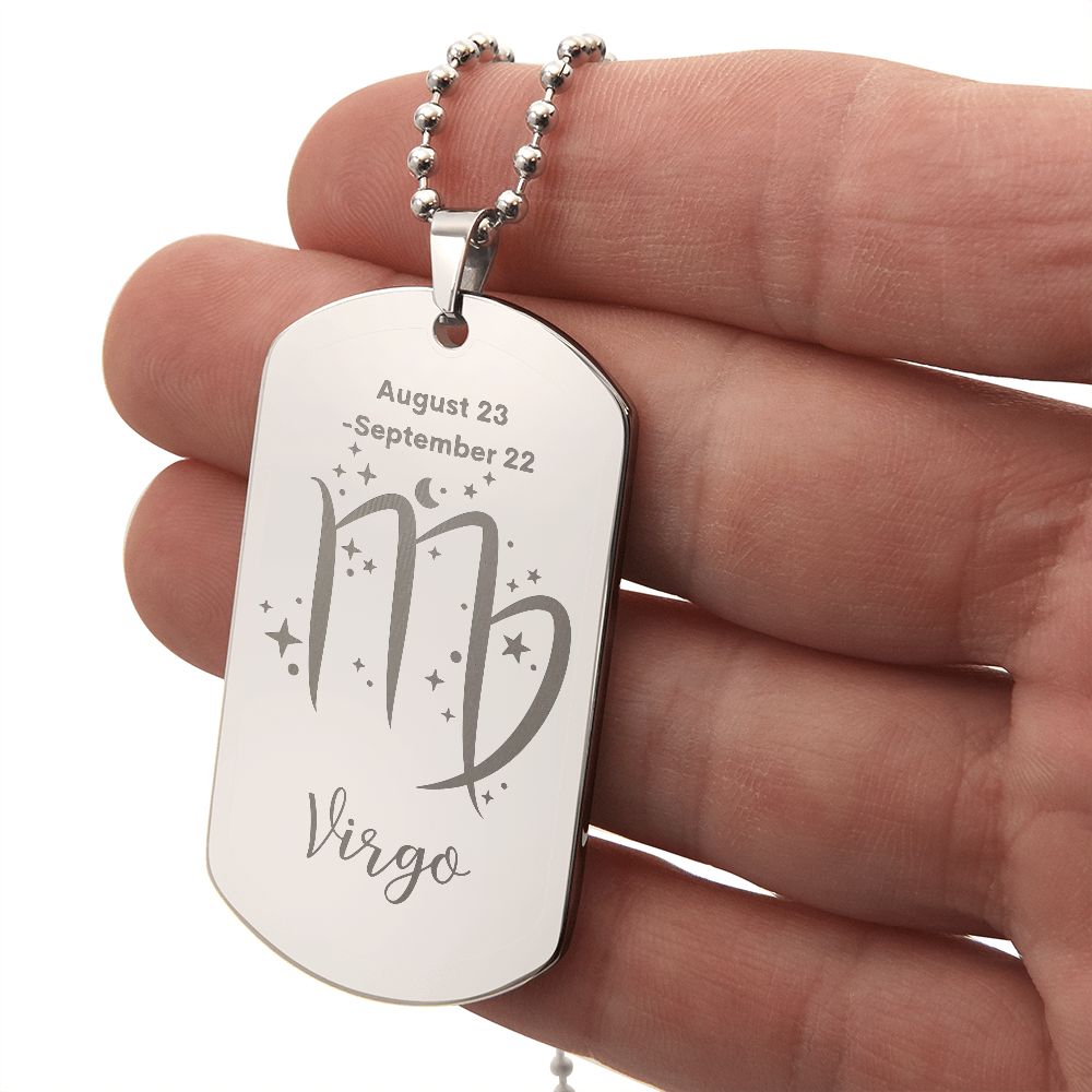 Virgo Sign - Dog Tag Necklace - Sweet Sentimental GiftsVirgo Sign - Dog Tag NecklaceDog TagSOFSweet Sentimental GiftsSO-9508300Virgo Sign - Dog Tag NecklaceNoPolished Stainless Steel067186800473