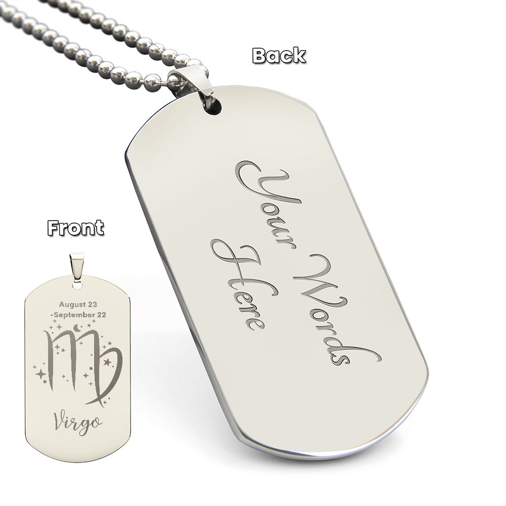 Virgo Sign - Dog Tag Necklace - Sweet Sentimental GiftsVirgo Sign - Dog Tag NecklaceDog TagSOFSweet Sentimental GiftsSO-9508304Virgo Sign - Dog Tag NecklaceYesPolished Stainless Steel018741900640