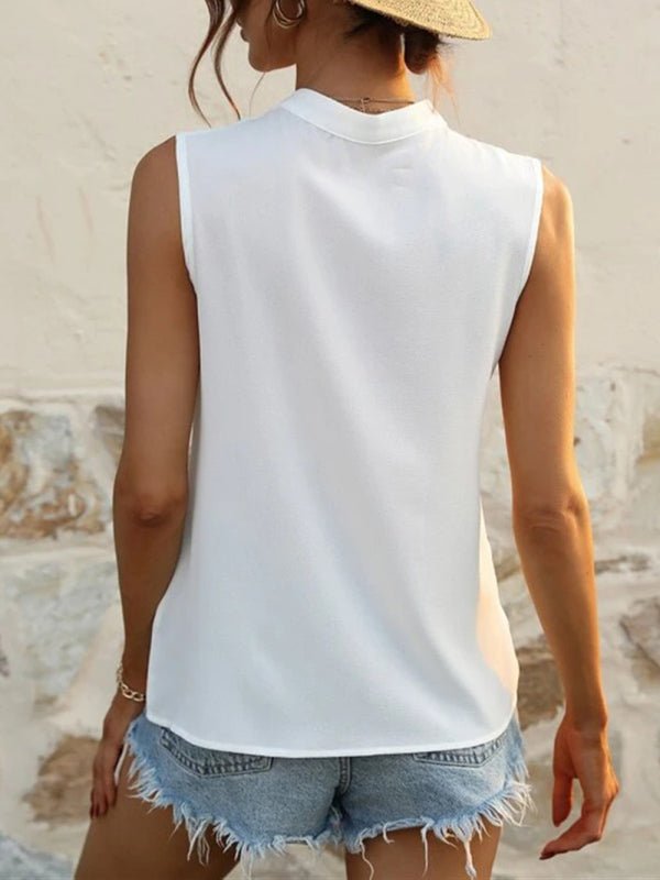 Women's Solid Color Lace Trim Sleeveless Top - Sweet Sentimental GiftsWomen's Solid Color Lace Trim Sleeveless TopWomen's ClothingkakacloSweet Sentimental GiftsFSZW12997_WHE_S_NUBWomen's Solid Color Lace Trim Sleeveless TopSWhite222389947015
