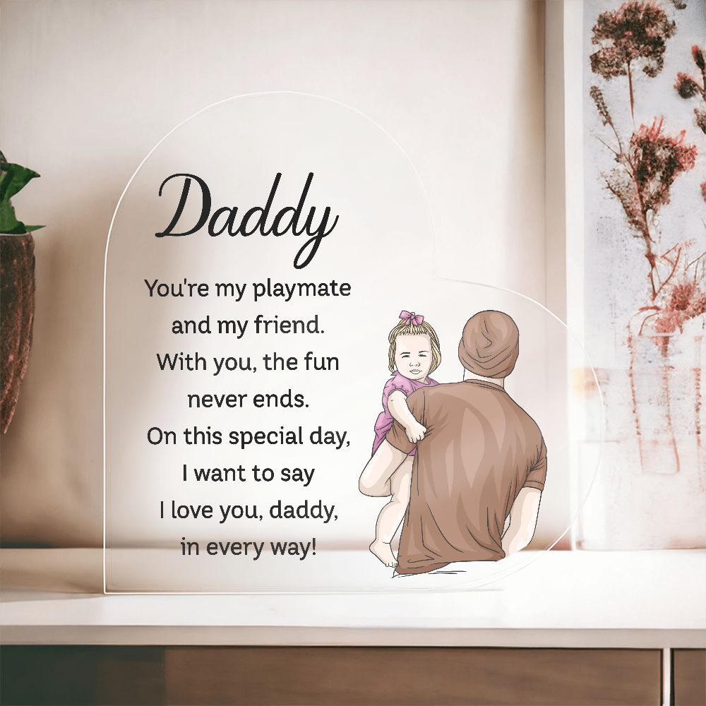 Your my Daddy Heart Shaped Acrylic Plaque - Sweet Sentimental GiftsYour my Daddy Heart Shaped Acrylic PlaqueFashion PlaqueSOFSweet Sentimental GiftsSO-10644169Your my Daddy Heart Shaped Acrylic Plaque583516389956