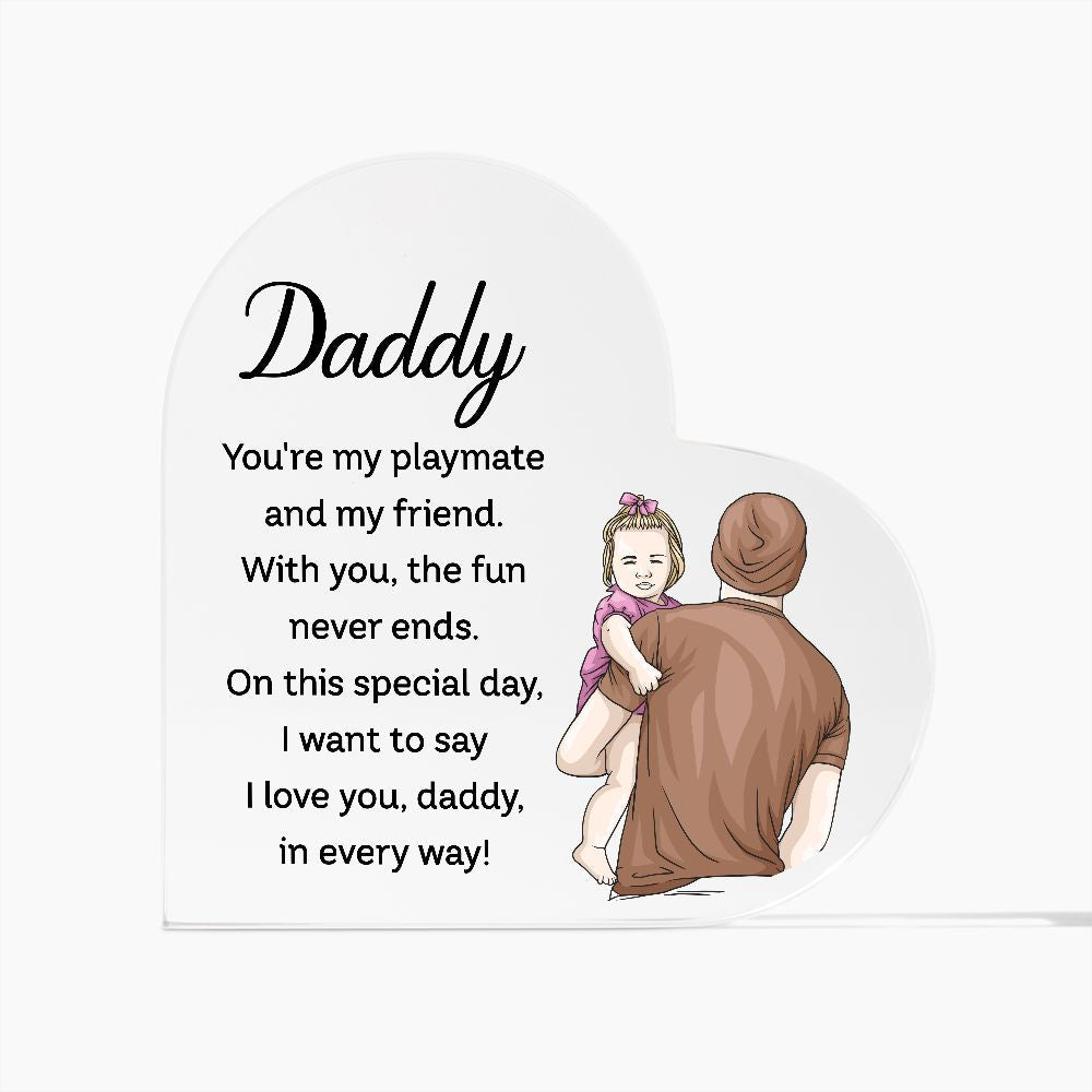 Your my Daddy Heart Shaped Acrylic Plaque - Sweet Sentimental GiftsYour my Daddy Heart Shaped Acrylic PlaqueFashion PlaqueSOFSweet Sentimental GiftsSO-10644169Your my Daddy Heart Shaped Acrylic Plaque583516389956